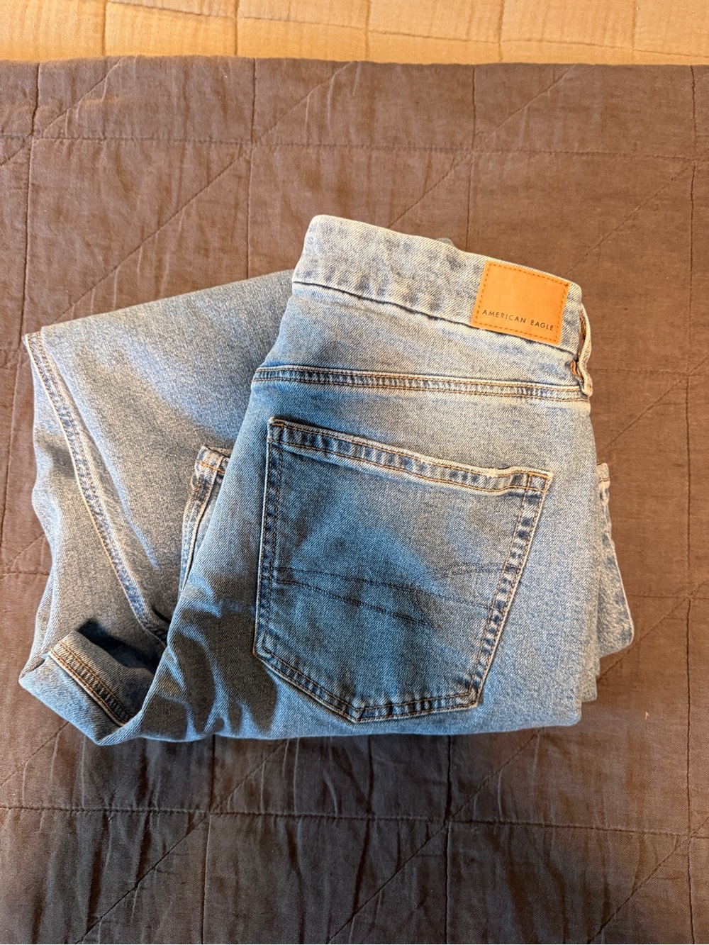 American Eagle Outfitters Light Wash Straight Leg Jeans